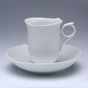マイセン 波の戯れホワイト コーヒーカップ&ソーサー 000001-29582