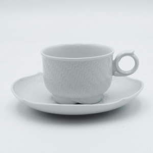 マイセン 波の戯れホワイト ブルーメ コーヒカップ&ソーサー 000001-30582