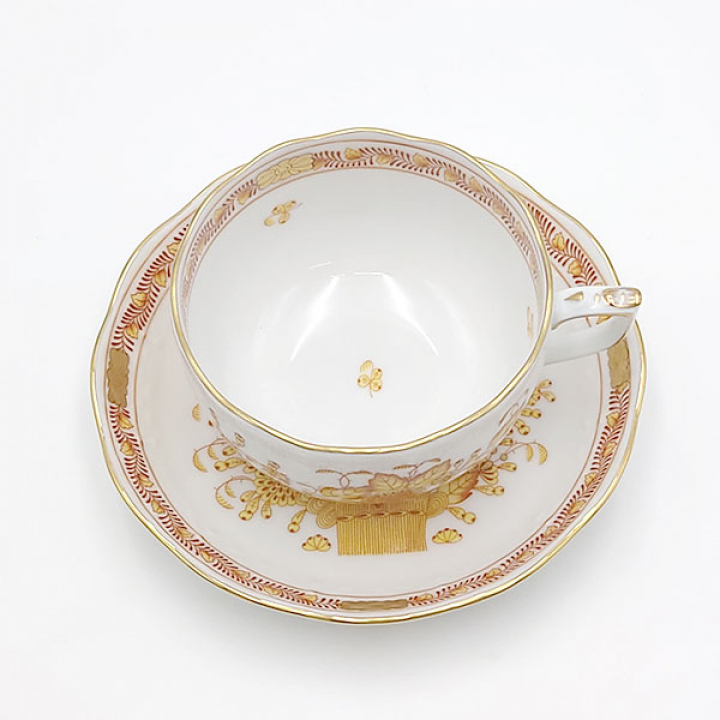 【店舗取り寄せ商品】ヘレンド インドの華イエロー ティーカップ&ソーサー FJ-0724-0-00
