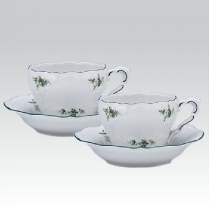 【倉庫取り寄せ商品】リンドナー ジェイド コーヒーカップ&ソーサー ペアセット