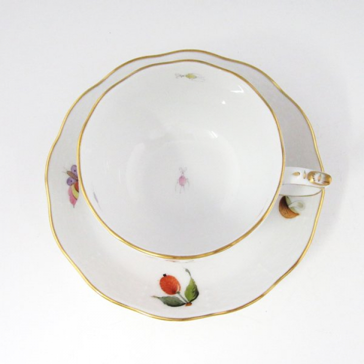 【店舗取り寄せ商品】ヘレンド フルーツネッカーブーケ ティーカップ&ソーサーNo.1 BFRN-1-0724-0-00