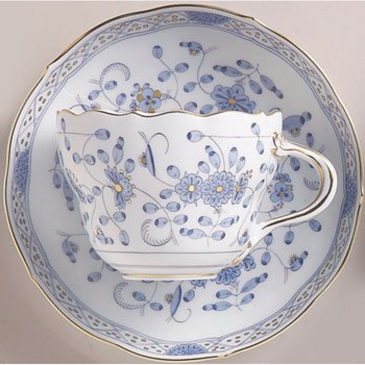 【倉庫取り寄せ商品】マイセン インディアンリッチブルー コーヒーカップ&ソーサー 343210-00582