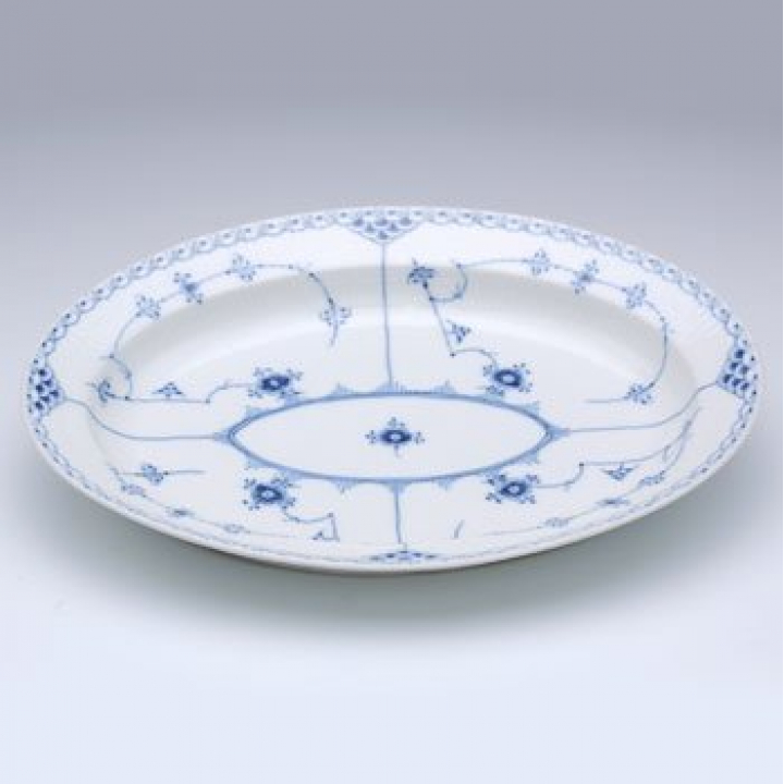 【店舗取り寄せ商品】ロイヤルコペンハーゲン ブルーフルーテッドハーフレース オーバルディッシュ33cm 1102374