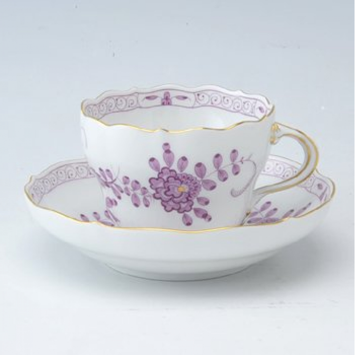 【倉庫取り寄せ商品】マイセン インディアンミドルライラック コーヒーカップ&ソーサー 340710-00582