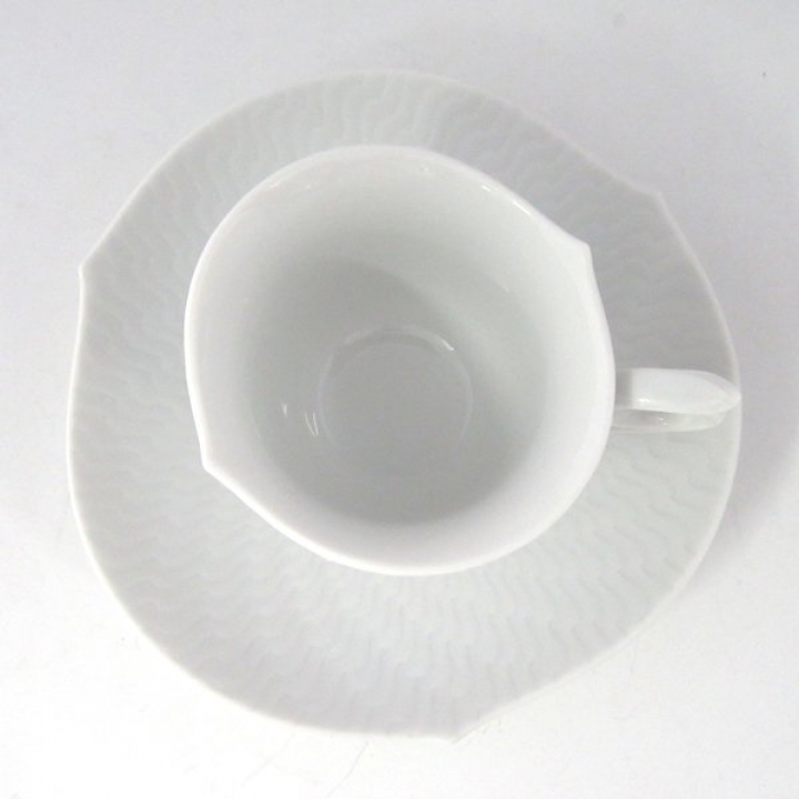 【店舗取り寄せ商品】マイセン 波の戯れホワイト コーヒーカップ&ソーサー（S） 000001-29579