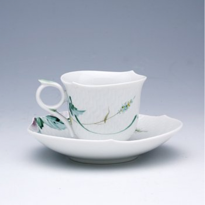 【倉庫取り寄せ商品】マイセン 森の声 コーヒーカップ&ソーサー（S）No4 614501/29579/4