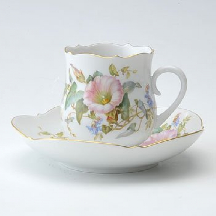 【倉庫取り寄せ商品】マイセン 昼顔ピンク コーヒーカップ&ソーサー 252610-23582