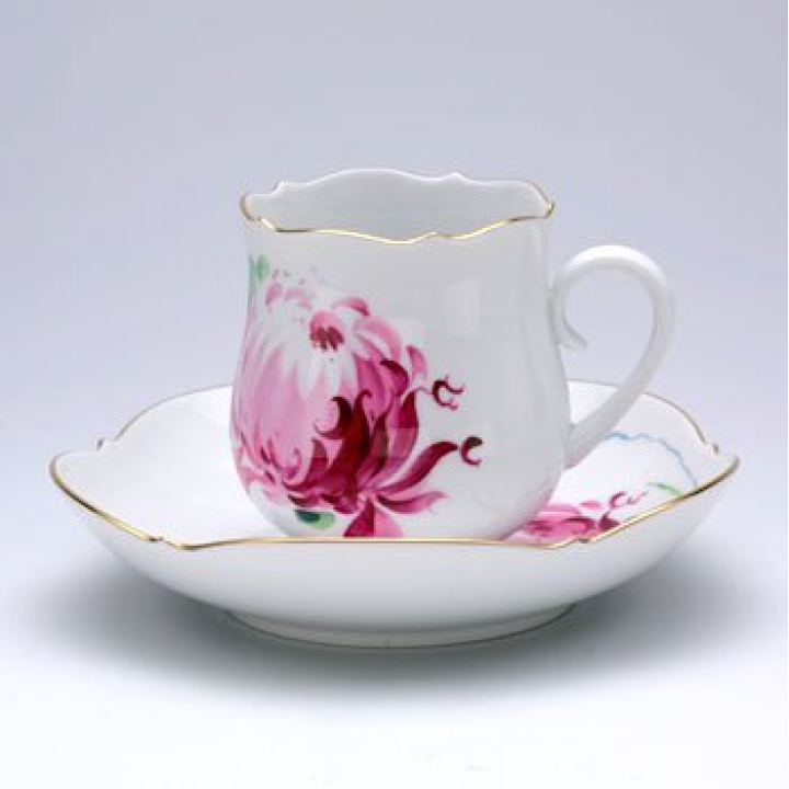 【店舗取り寄せ商品】マイセン 真紅の菊 コーヒーカップ&ソーサー 610710-23582