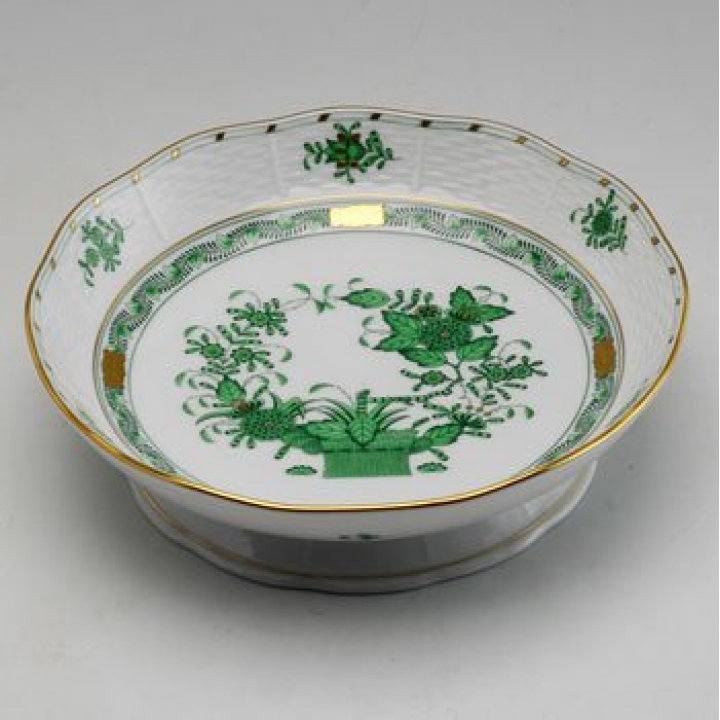 【倉庫取り寄せ商品】ヘレンド インドの華グリーン ボール足付20cm FV-0328-0-00