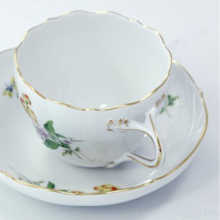 【倉庫取り寄せ商品】マイセン 二つ花 コーヒーカップ&ソーサー 040110-00582a