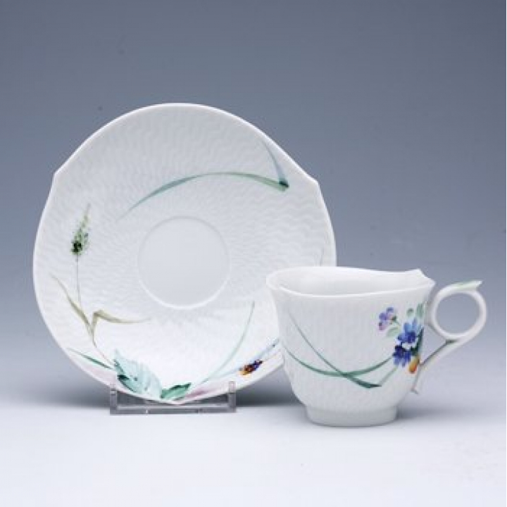 【倉庫取り寄せ商品】マイセン 森の声 コーヒーカップ&ソーサー（S）No3 614501/29579/3