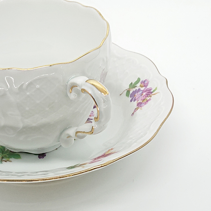 【倉庫取り寄せ商品】リンドナー フラワーブーケ コーヒーカップ&ソーサー
