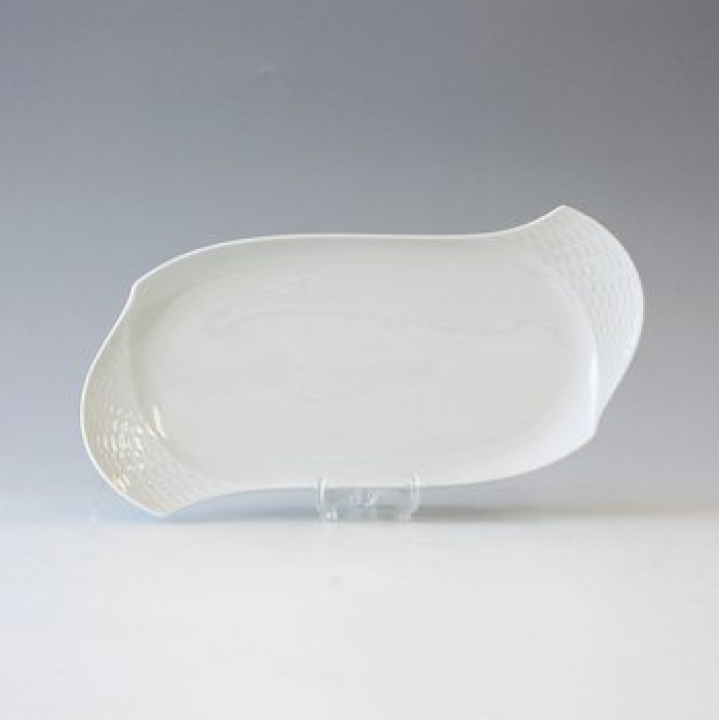 【倉庫取り寄せ商品】マイセン 波の戯れホワイト サンドイッチトレイ31cm 000001-29508