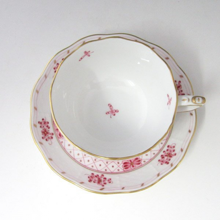 【倉庫取り寄せ商品】ヘレンド ワルドステイン・ピンク ティーカップ＆ソーサー WR3-0724-0-00