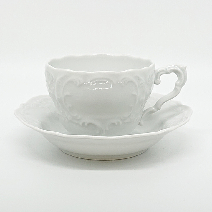 【倉庫取り寄せ商品】リンドナー プレインホワイト コーヒーカップ&ソーサー