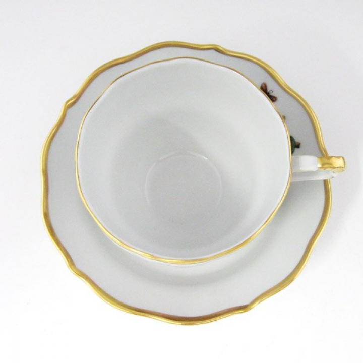 【倉庫取り寄せ商品】リンドナー フルーツ（アップル） コーヒーカップ&ソーサー