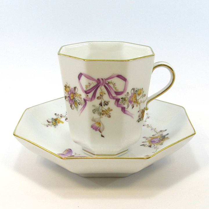 【倉庫取り寄せ商品】ヘレンド エデン コーヒーカップ&ソーサー（オクタゴナル） EDEN-4306-0-00