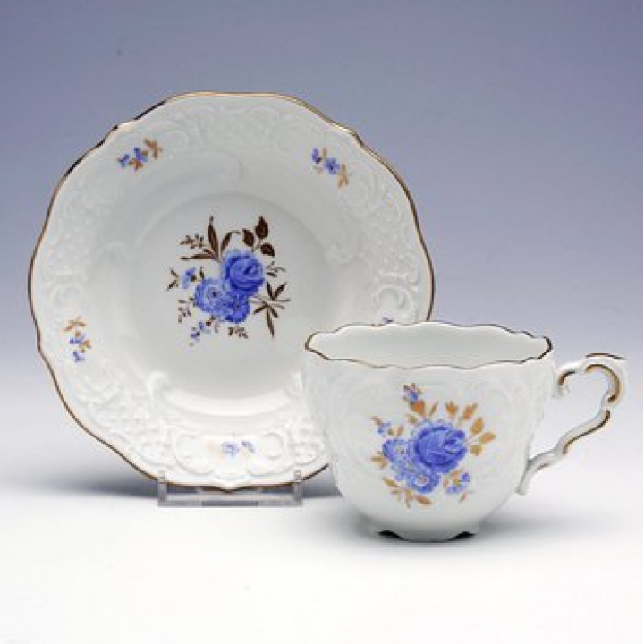 【店舗取り寄せ商品】リンドナー ブルーゴールド コーヒーカップ&ソーサー