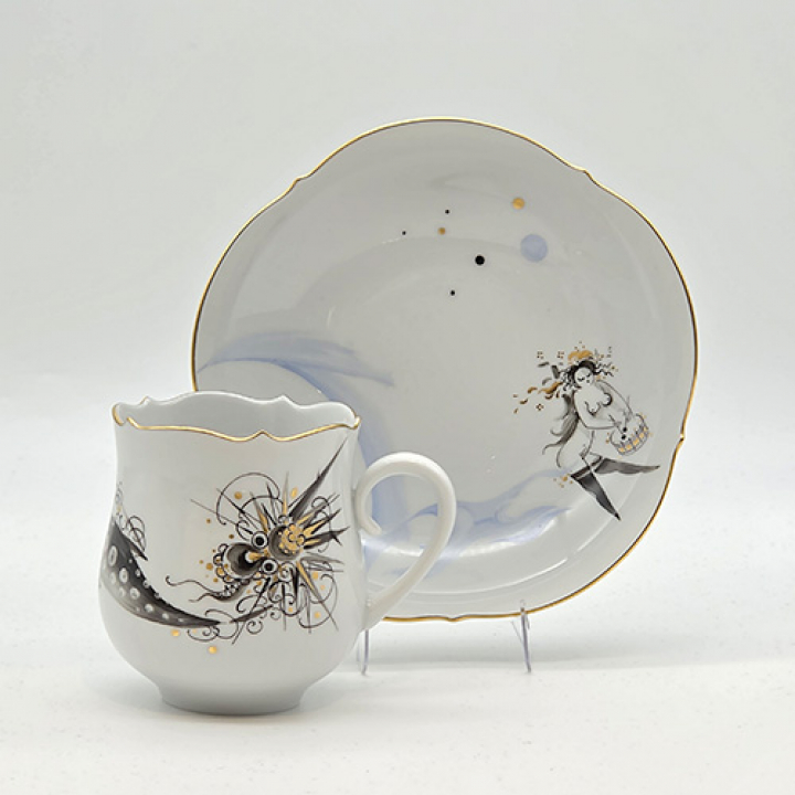 【倉庫取り寄せ商品】マイセン ドラゴンメロディ コーヒーカップ&ソーサーNo5 704210-23582-5