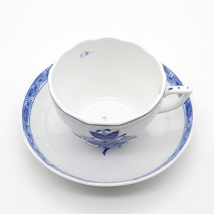 【倉庫取り寄せ商品】ヘレンド アポニーブルー・イングレイス 兼用カップ&ソーサー ABIG-0730-0-00