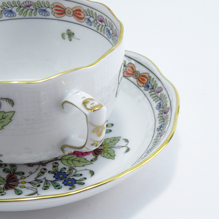 【倉庫取り寄せ商品】ヘレンド インドの華多彩色 ティーカップ&ソーサー FD-0724-0-00