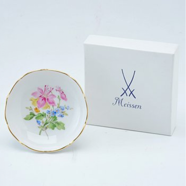 マイセン 二つ花 ディッシュラウンド 8cm 040110-53601h