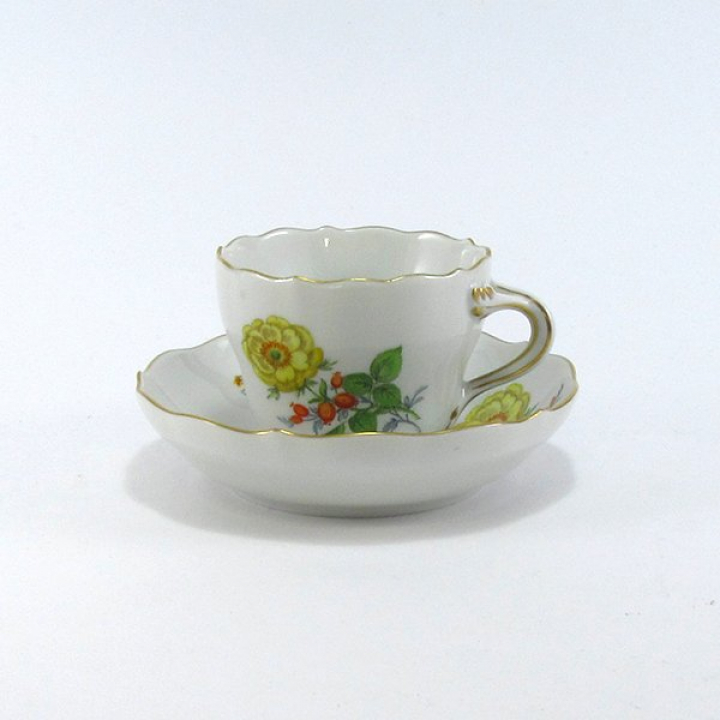 【倉庫取り寄せ商品】マイセン 二つ花 モカカップ&ソーサー 040110-00580