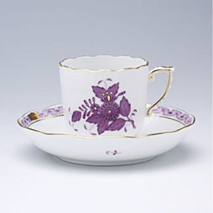 【店舗取り寄せ商品】ヘレンド アポニーライラック コーヒーカップ&ソーサー AL-0707