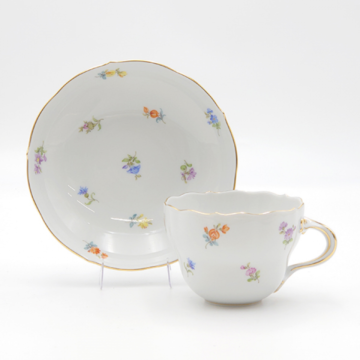 【店舗取り寄せ商品】マイセン スキャッタードフラワー コーヒーカップ&ソーサー 010110-00582