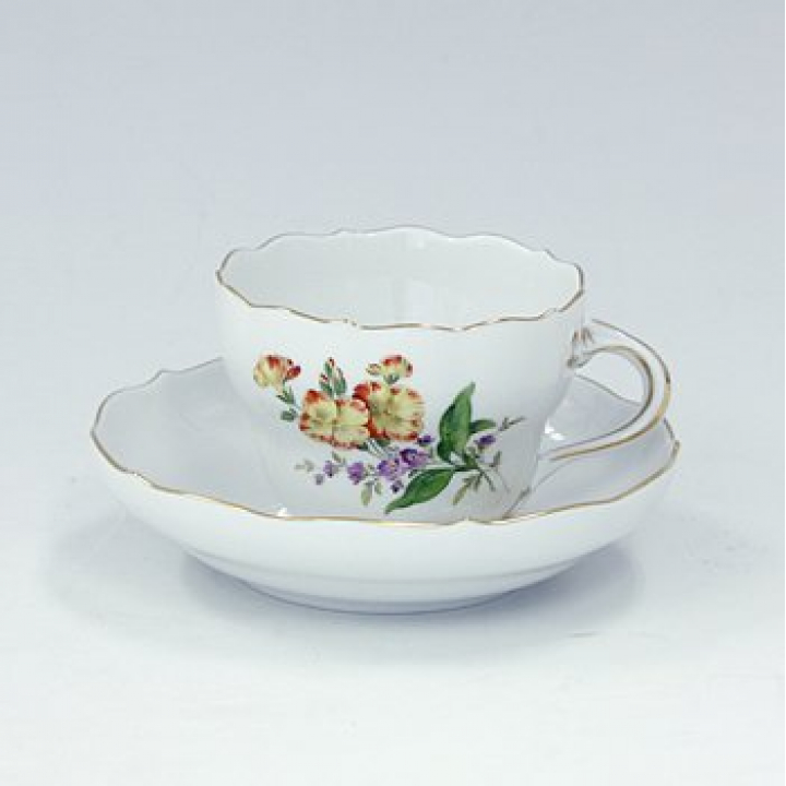 【倉庫取り寄せ商品】マイセン 二つ花 コーヒーカップ&ソーサー 040110-00582a