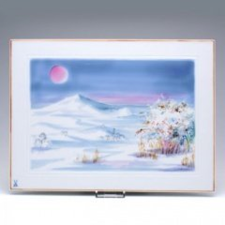 【倉庫取り寄せ商品】マイセン 陶板（プラーク） 四季シリーズ 冬 933036-9m228
