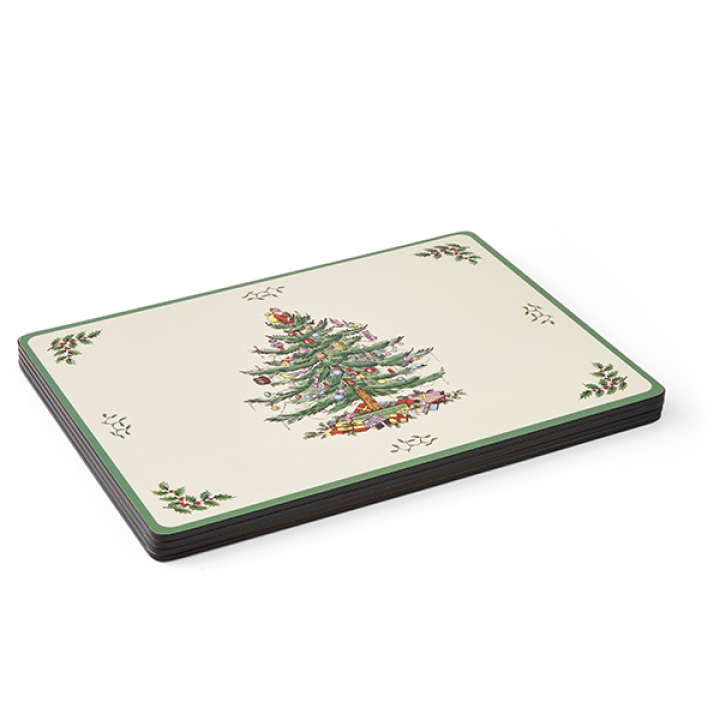 【納期:最長1年】スポード クリスマスツリー プレイスマット40x30cm 4枚セットX0010648338