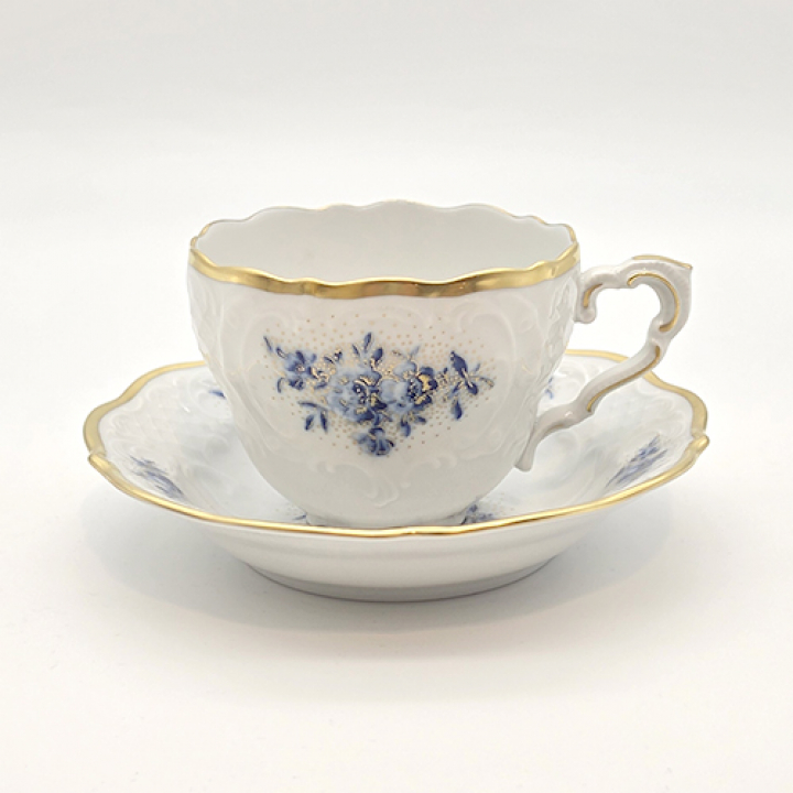 【倉庫取り寄せ商品】リンドナー コバルトゴールド コーヒーカップ&ソーサー