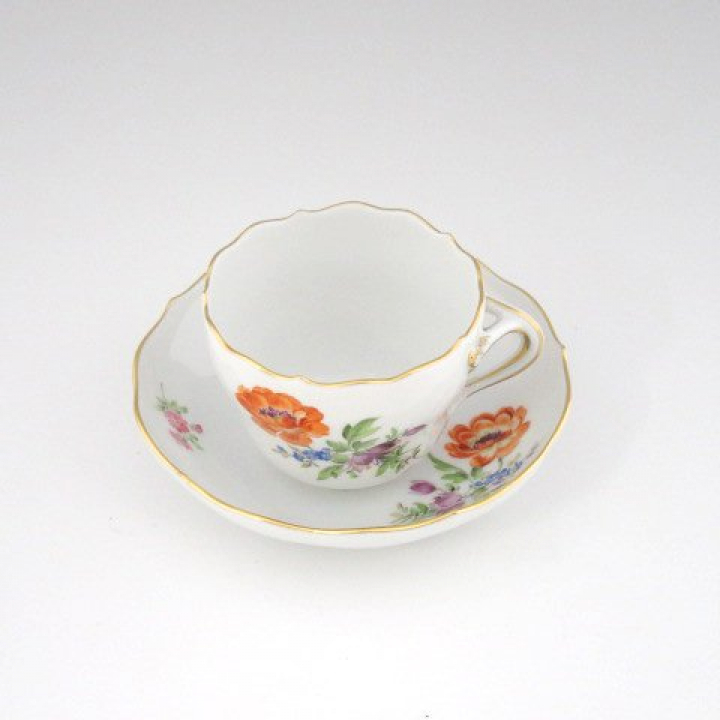 【店舗取り寄せ商品】マイセン 三つ花 モカカップ＆ソーサー 060110-00580