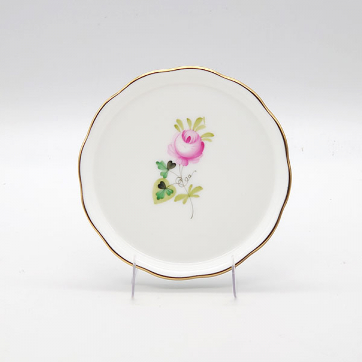 【倉庫取り寄せ商品】ヘレンド ウィーンの薔薇・シンプル コースター10cm VRHS-0341-0-00