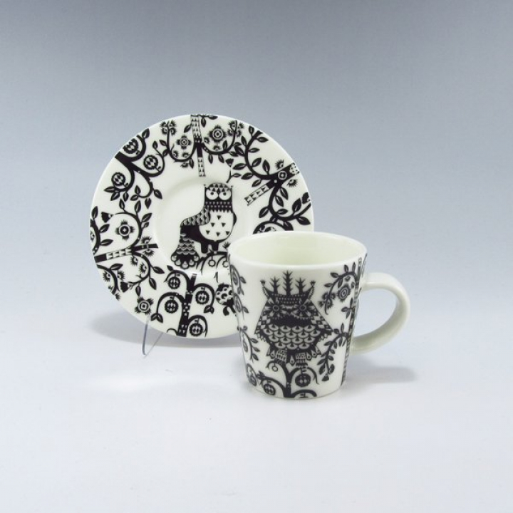 【店舗取り寄せ商品】イッタラ（iittala） タイカ エスプレッソカップ&ソーサー（ブラック）