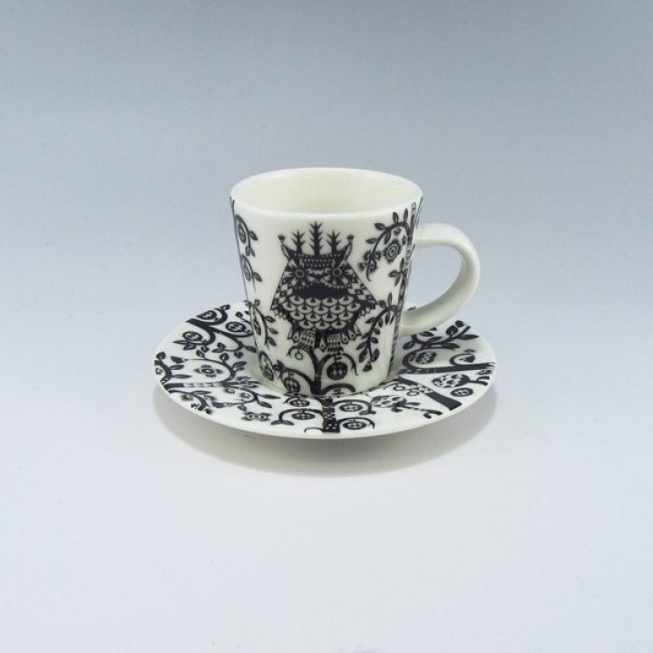 【店舗取り寄せ商品】イッタラ（iittala） タイカ エスプレッソカップ&ソーサー（ブラック）