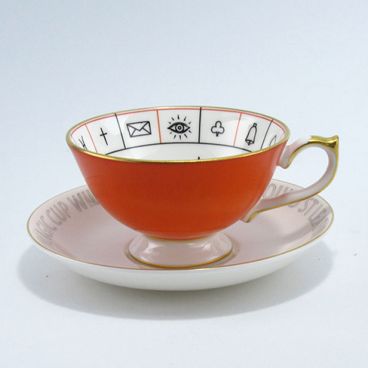 【店舗取り寄せ商品】エインズレイ フォーチュンテリング ネルロス コーラル ティーカップ&ソーサー
