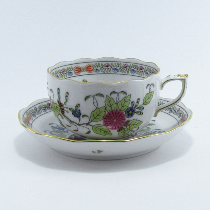 【倉庫取り寄せ商品】ヘレンド インドの華多彩色 ティーカップ&ソーサー FD-0724-0-00