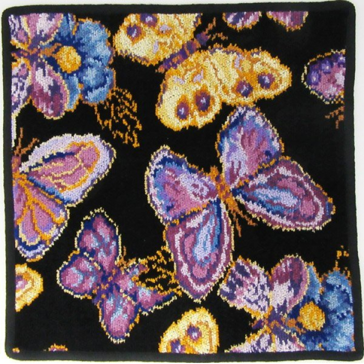 【店舗取り寄せ商品】フェイラー ウォッシュタオル マリポーサ ブラック 30x30cm