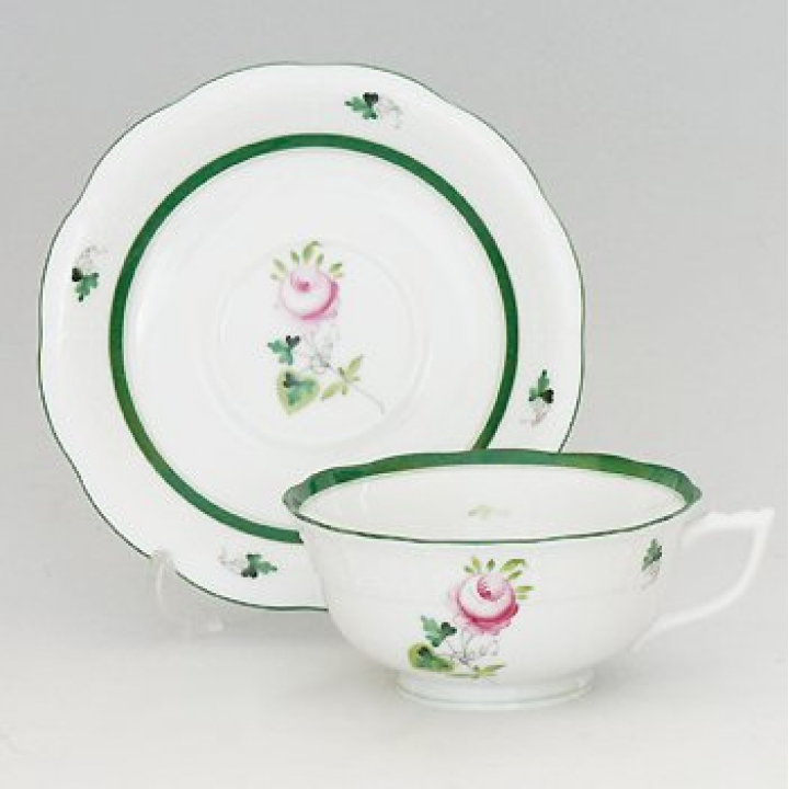 【店舗取り寄せ商品】ヘレンド ウィーンの薔薇 ティーカップ&ソーサー VRH-0734-0-00