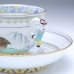 【納期:最長1年】ヘレンド 餌をついばむ鶉 ティーカップ&ソーサー QM-3364-0-21