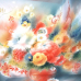 【納期:最長1年】マイセン 陶版（プラーク） 花瓶の花 50x50cm 932099-9m016